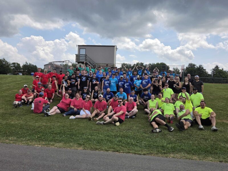 Teams playing in the YEP Charity Kickball Tournament